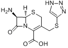 7-氨基-3-(1,2,3-三唑-4-硫代)甲基-头孢环-4-羧酸;7-氨基-3-[(1H-1,2,3-三唑-4-硫代)甲基]-8-氧代-5-硫杂-1分子式结构图