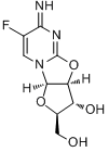氟西他宾;5-氟-2,2'-环胞苷分子式结构图