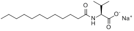 N-十二碳酰基-L-缬氨酸钠分子式结构图