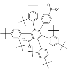 抗氧化剂THP-EPQ;4,4'-[1,1'-联苯基]亚基二膦酸-四[2,4-二叔丁苯基]酯分子式结构图