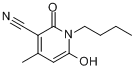 N-丁基-3-氰基-4-甲基-6-羟基-2-吡啶酮分子式结构图