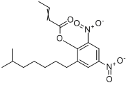 敌螨普;2-异辛基-4,6-二硝基苯基2-丁烯酸酯分子式结构图