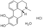 阿朴吗啡;(R)-5,6,6a,7-四氢-6-甲基-4H-二苯并[de,g]喹啉-10,11-二醇分子式结构图