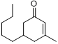 3-甲基-5-戊基-2-环戊烯-1-酮分子式结构图