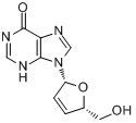 2',3'-双脱氧双脱氢肌苷;2',3'-二脱氢-2',3'-二脱氧肌苷分子式结构图