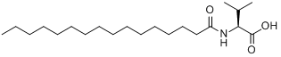 N-十六碳酰基-L-缬氨酸分子式结构图