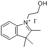 1-(2-羟基乙基)-2,3,3-三甲基-3H-吲哚鎓碘化物分子式结构图