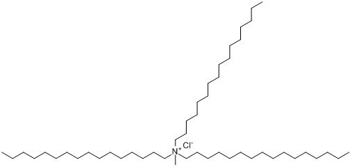 三(十六烷基)甲基氯化铵;N,N-二(十六烷基)-N-甲基-1-十六烷基氯化铵分子式结构图