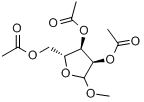 1-甲氧基-2,3,5-三乙酰氧基-D-呋喃核糖苷分子式结构图