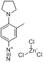 3-甲基-4-(1-吡咯烷基)重氮苯三氯锌酸盐分子式结构图