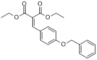 2-(4-(苄氧基)亚苄基)丙二酸二乙酯分子式结构图