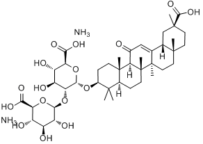 甘草酸铵;甘草酸单铵分子式结构图