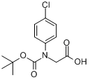 N-Boc-(4'-氯苯基)甘氨酸;叔丁氧羰基氨基-(4-氯苯基)乙酸分子式结构图