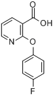 2-(4-氟苯氧基)烟酸;2-(4-氟苯氧基)吡啶-3-甲酸分子式结构图