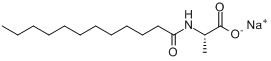 N-十二碳酰基-L-丙氨酸钠分子式结构图