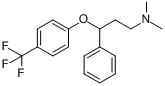 3-(4-(三氟甲基)苯氧基)-N,N-二甲基-3-苯基丙-1-胺;N,N-二甲基-gamma-[4-三氟甲基苯氧基]苯丙胺分子式结构图