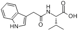 N-(3-吲哚乙酰基)-L-缬氨酸分子式结构图