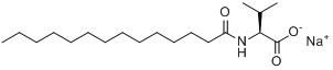 N-十四碳酰基-L-缬氨酸钠分子式结构图