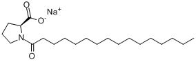 N-十六碳酰-L-脯氨酸钠;1-棕榈酰-L-脯氨酸钠分子式结构图