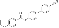 4'-丙基苯甲酸4-氰基联苯酯分子式结构图