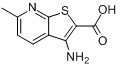 3-氨基-6-甲基噻吩并[2,3-b]吡啶-2-羧酸分子式结构图