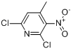 2,6-二氯-4-甲基-3-硝基吡啶分子式结构图