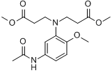 3-(N,N-二甲氧基羰基乙基)氨基-4-甲氧基乙酰苯胺分子式结构图