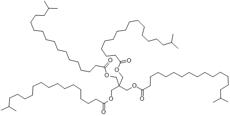 季戊四醇四异硬脂酸酯;异十八烷酸-2,2-双[[(1-异十八烷基)氧基]甲基]-1,3-丙二酯分子式结构图