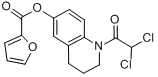 喹法米特;1-(二氯乙酰基)-6-(2-呋喃甲酰氧基)-1,2,3,4-四氢喹啉分子式结构图