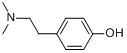 大麦碱;麦芽碱;对二甲氨乙基苯酚分子式结构图