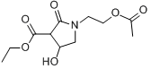 2-(3-乙氧甲酰-4-羟基吡咯烷-2-酮-1-基)乙酸乙酯分子式结构图