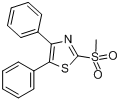 2-(甲基磺酰基)-4,5-二苯基噻唑分子式结构图