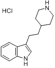 盐酸吲达品;3-(2-(4-哌啶基)乙基)-1H-吲哚盐酸盐分子式结构图