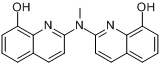 N-甲基-2,2'-亚氨双(8-喹啉醇)分子式结构图