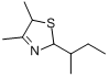 2-(2-丁基)-4,5-二甲基-3-噻唑啉分子式结构图