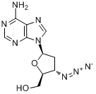 3'-叠氮-2',3'-双脱氧腺苷分子式结构图