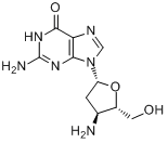 3'-氨基-2',3'-双脱氧鸟苷分子式结构图