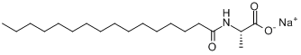 N-十六碳酰基-L-丙氨酸钠分子式结构图