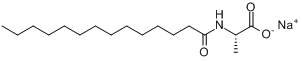 N-十四碳酰基-L-丙氨酸钠分子式结构图