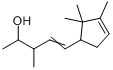 黑檀醇;3-甲基-5-(2,2,3-三甲基-3-环戊烯-1-基)戊-4-烯-2-醇分子式结构图