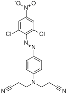 分散黄163;3,3'-[[4-[(2,6-二氯-4-硝基苯基)偶氮]苯基]亚氨]二丙腈分子式结构图