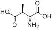 (2R,3S)-2-氨基-3-甲基丁二酸分子式结构图