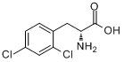 2,4-二氯-D-苯基丙氨酸;D-2,4-二氯苯丙氨酸分子式结构图