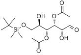 3,4-Di-O-乙酰基-6-O-(叔-丁甲基甲硅烷)-D-葡萄醛分子式结构图