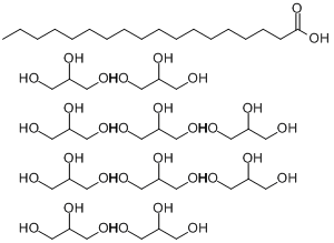 十八酸与十甘油的癸酯化物;十八酸与十甘油的癸酯化物分子式结构图