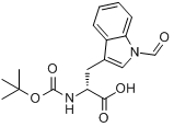 BOC-D-色氨酸(Nin-甲酰)分子式结构图