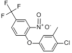 4-(4-氯-3-甲基苯氧基)-3-硝基苯并三氟;1-(4-氯-3-甲基苯氧基)-2-硝基-4-(三氟甲基)苯;分子式结构图
