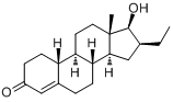 奥生多龙;奥生多龙;16Β-乙基-17Β-羟基雌甾-4-烯-3-酮;普乐舒定分子式结构图