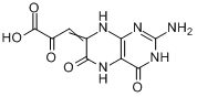 红喋呤;2-氨基-3,4-5,6-四氢-4,6-二氧-7-蝶啶基丙酮酸;3-[2-氨基-4,5,6,8-四氢-4,6-二氧-7-(3H)-亚蝶啶基]-分子式结构图