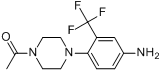 1-(3-三氟甲基-4-氨基苯基)-4-乙酰基哌嗪;1-(3-三氟甲基-4-氨基苯基)-4-乙酰基哌嗪分子式结构图